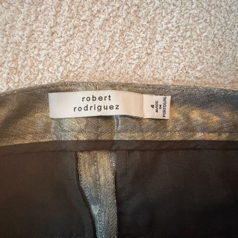 NWOT: Robert Rodriguez Shimmering Gold Shorts - Picture 4 of 4